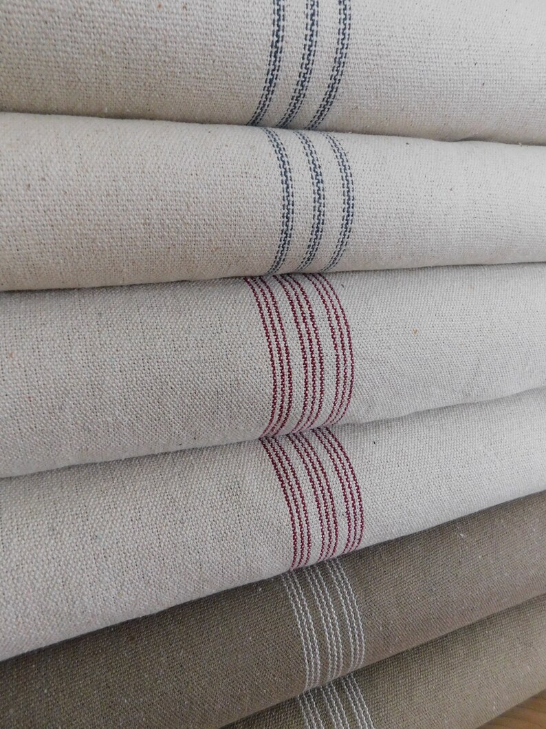Grain Sack Fabric by the Yard Farmhouse Fabric Ticking Etsy UK