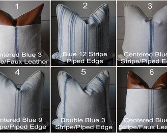 1 MIX AND MATCH | Poszewka na poduszkę Farmhouse | Poszewka na poduszkę Grain Sack | Poduszka z pikowaniem | Poduszka w paski | Poduszka dekoracyjna | Poduszka na kanapę
