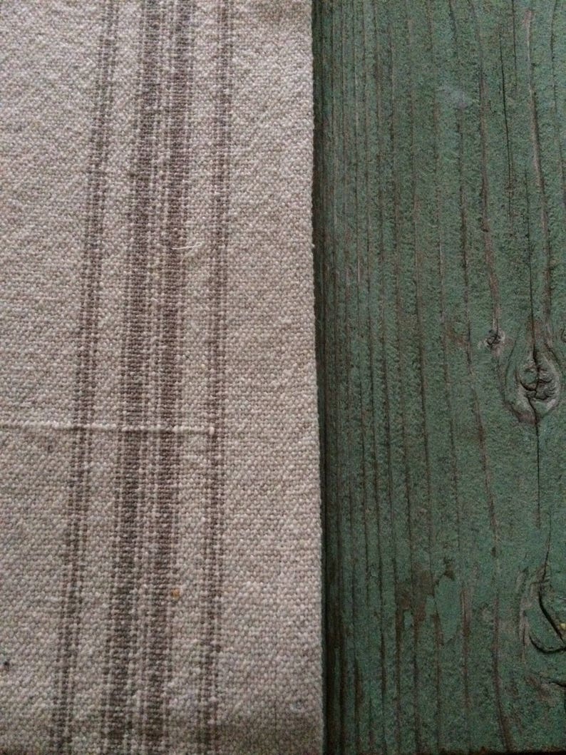 Table RunnerCream Grain Sack FabricTan StripesBeige Fabric