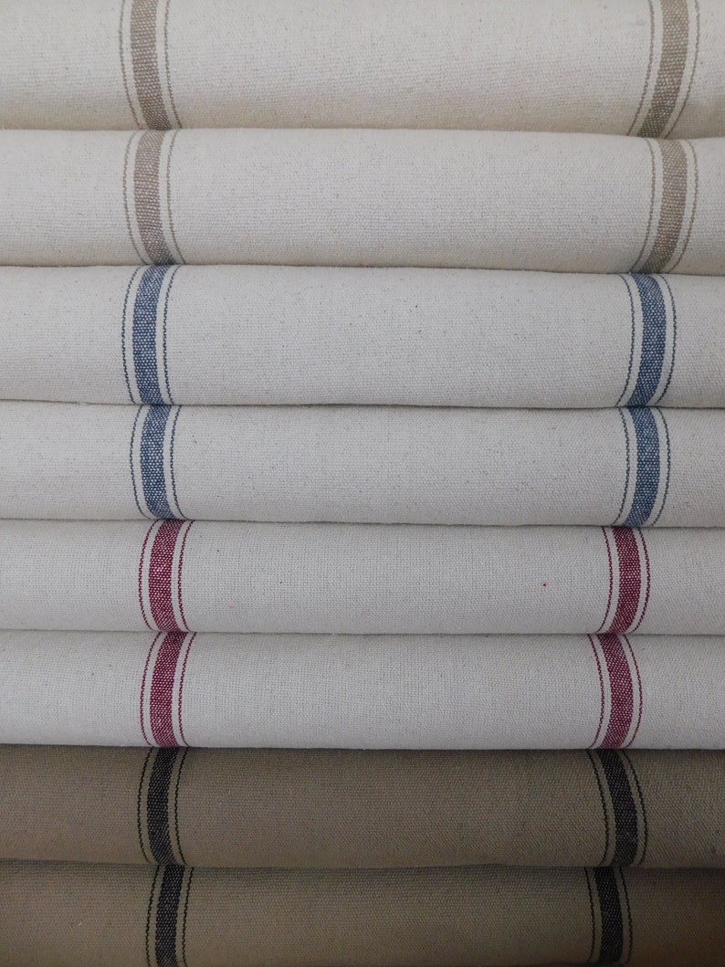 Grain Sack Fabric by the Yard Farmhouse Fabric Ticking Etsy UK