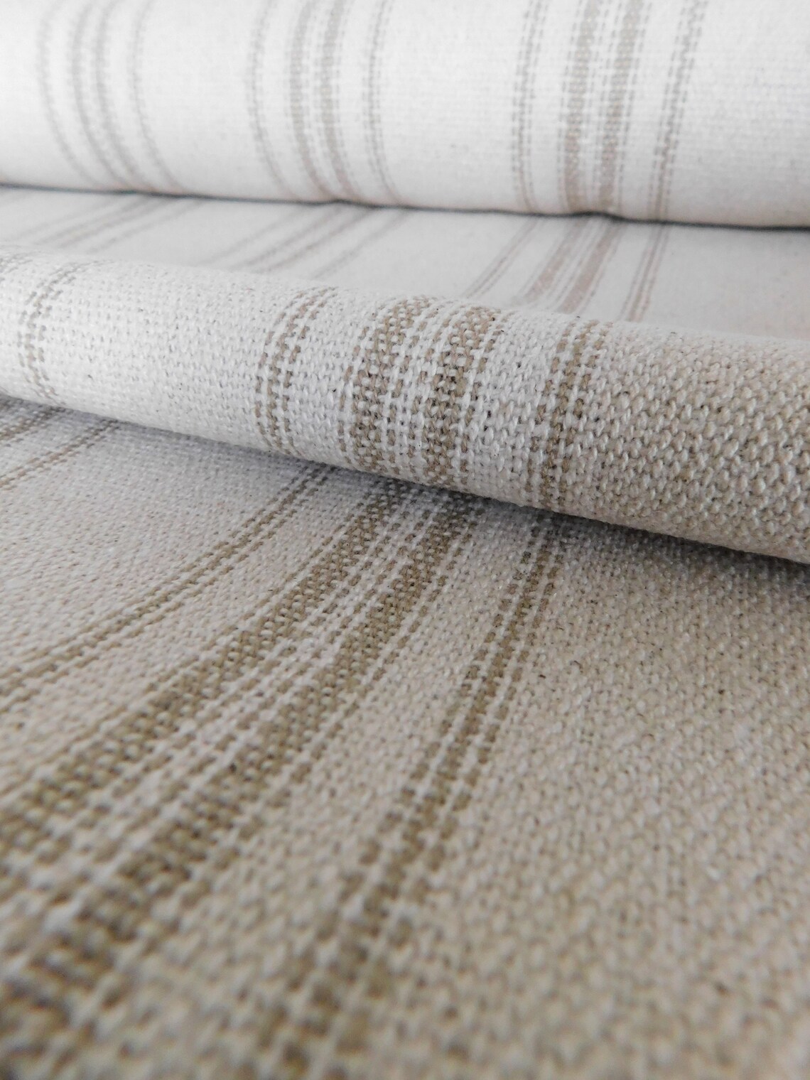 Grain Sack Fabric By The Yard Farmhouse Fabric Ticking Etsy