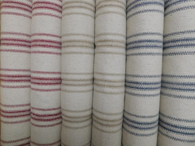 Grain Sack Fabric by the Yard Farmhouse Fabric Ticking Etsy UK