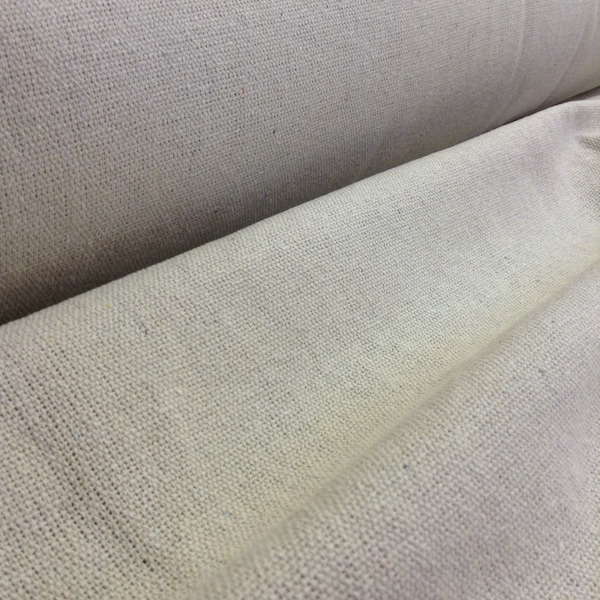 Grain Sack Fabric - Farmhouse Fabric - Beige Fabric - No Stripe - 54" Wide - Upholstery Weight - CONTINUOUS CUT