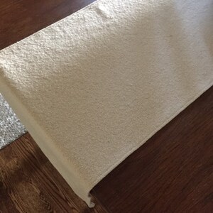 Table Runner Beige Grain Sack Fabric 15 Wide image 4