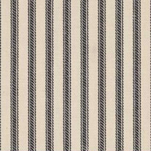 Ticking Fabric | Cream & Black | Printed Stripe | Medium Weight | 54" Wide | Item #562