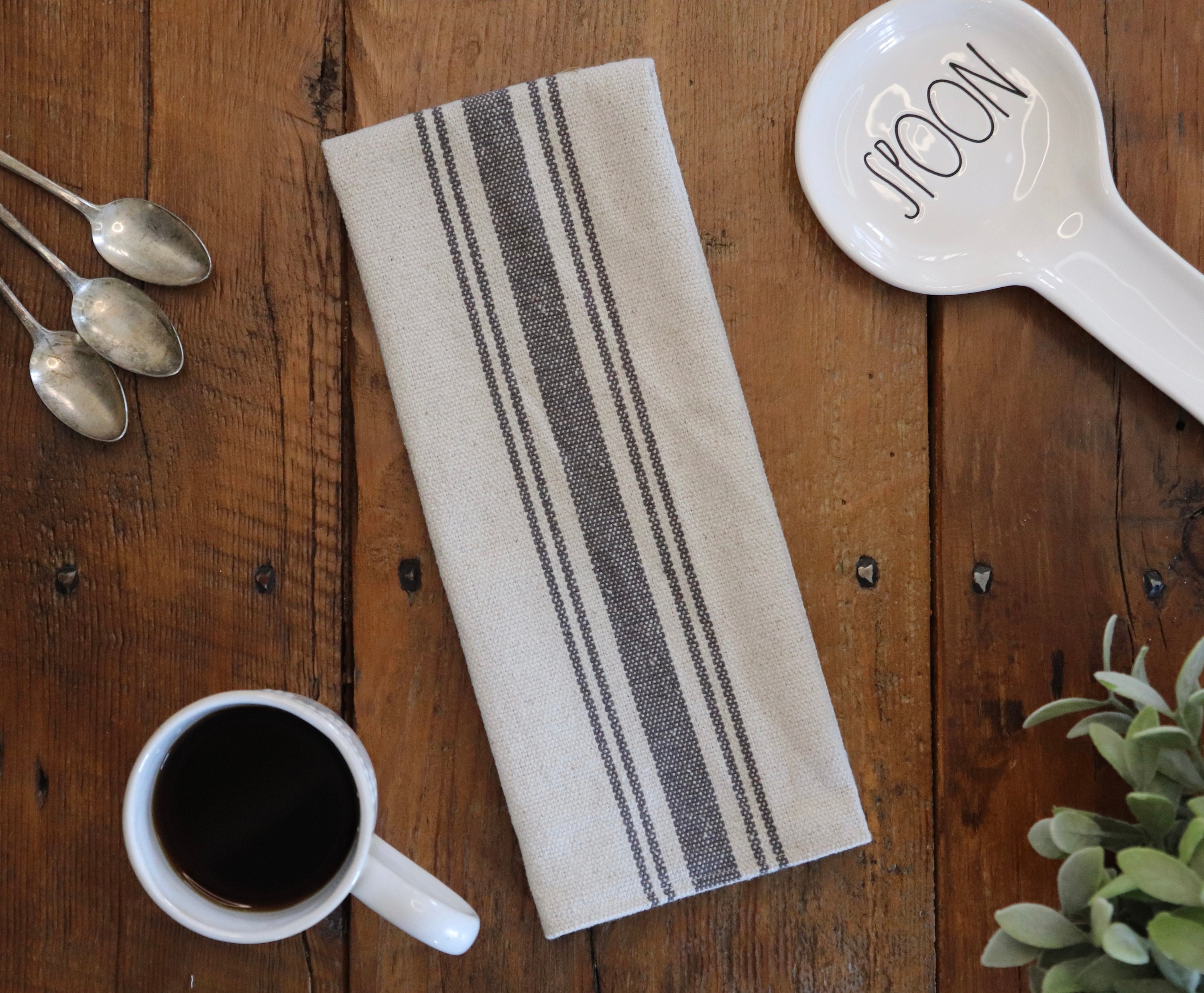 Coffee Espresso Jacquard Woven Luxury Kitchen Tea Towels – Crystal