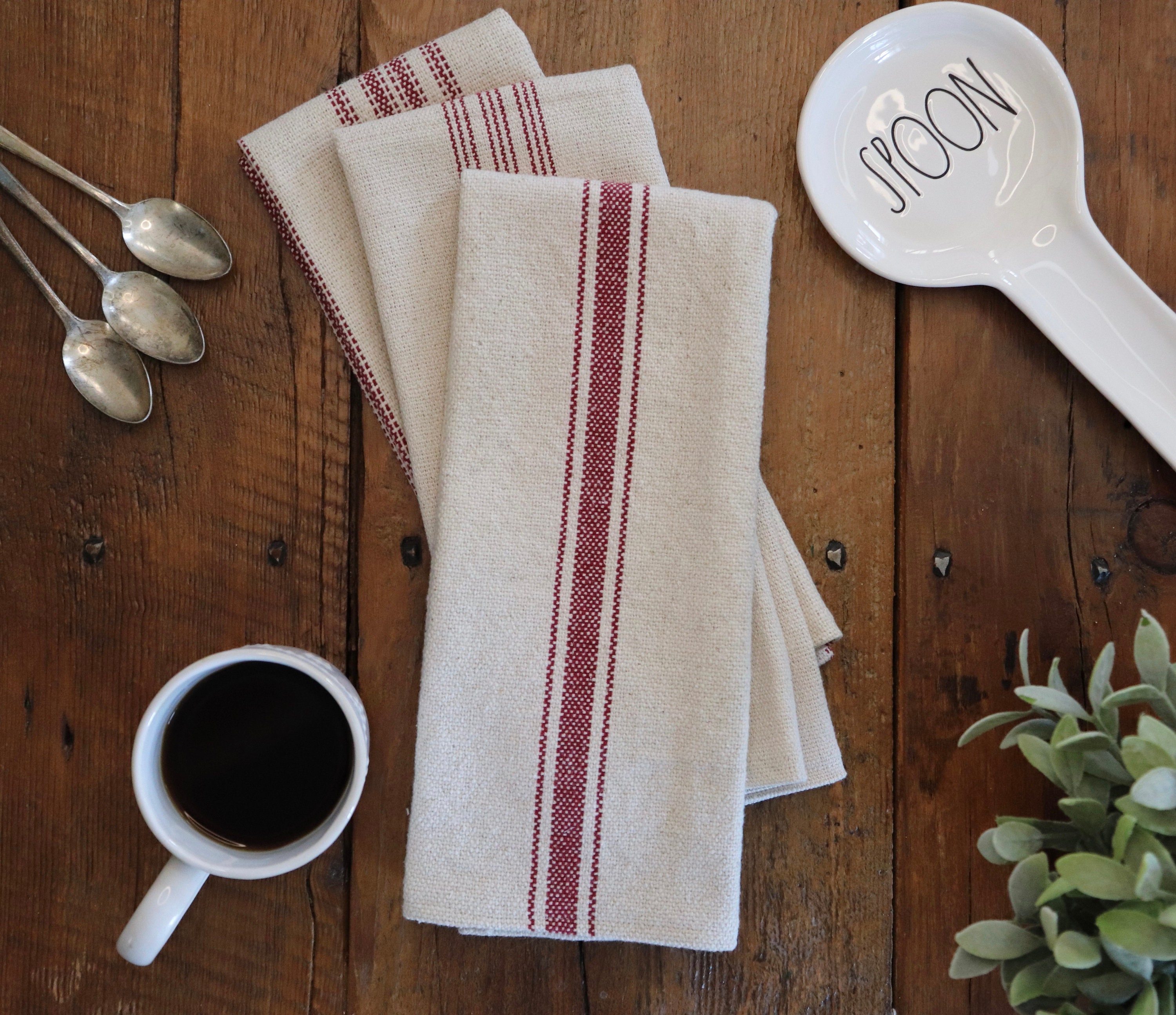 QTY: 12 Dish/Hand Towels Maroon Burgundy Golden Mills Jewel 27” x 16”  Kitch/bath
