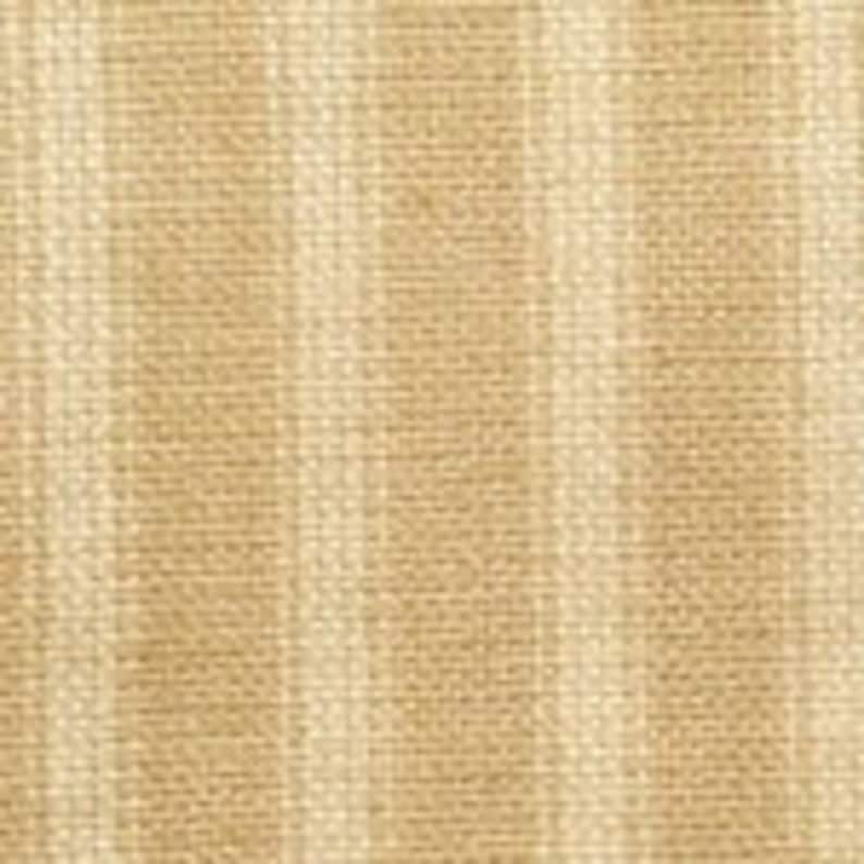 Vintage Ticking Homespun Primitive Fabric Woven Fabric Wheat & Cream Lightweight 44/45 Wide Item 437 image 1