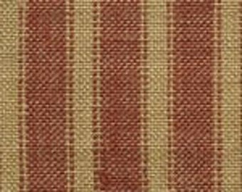 Vintage Ticking | Homespun | Primitive Fabric | Country Fabric | Red & Wheat | Lightweight | 44/45" Wide | Item #337