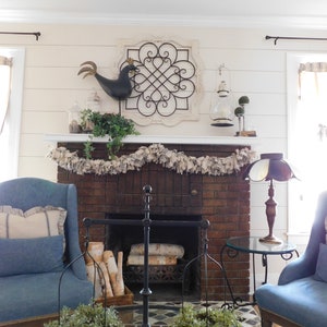 Rag Garland | Grain Sack Rag Garland | Tree Garland | Farmhouse Garland | Farmhouse Bunting | 6ft
