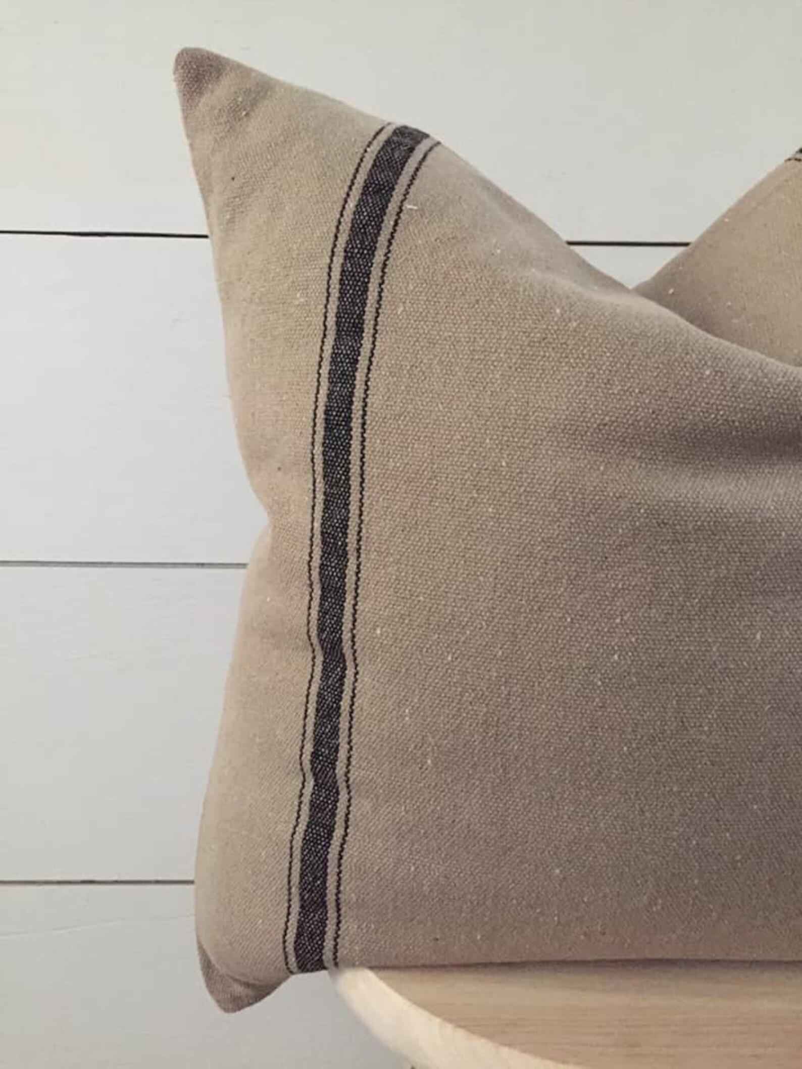 Grain Sack Pillow Cover Farmhouse Pillow Cover Ticking Etsy