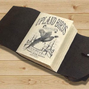 Upland bird hunting leather journal, 200 pages, Upland bird hunting leather logbook, Upland bird journal, leather journal