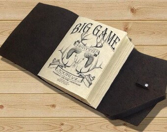 Hunting leather journal, 200 pages, Hunting leather logbook, Hunting journal, Big Game hunting, leather journal