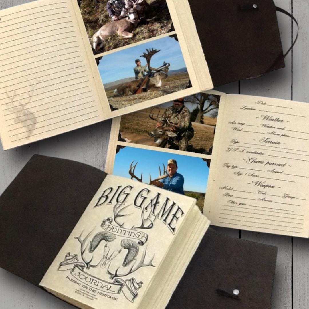 Handmade Leather Hunting Journal: Rustic Photo Logbook