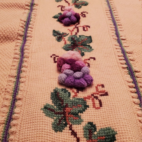 Vintage Grapevine 3D Afghan