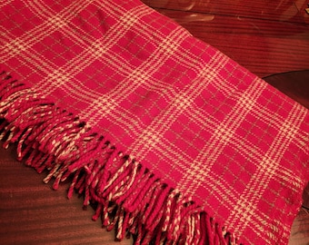 Vintage Pendelton L.L. Bean Red Wool Throw Knee Rug Blanket