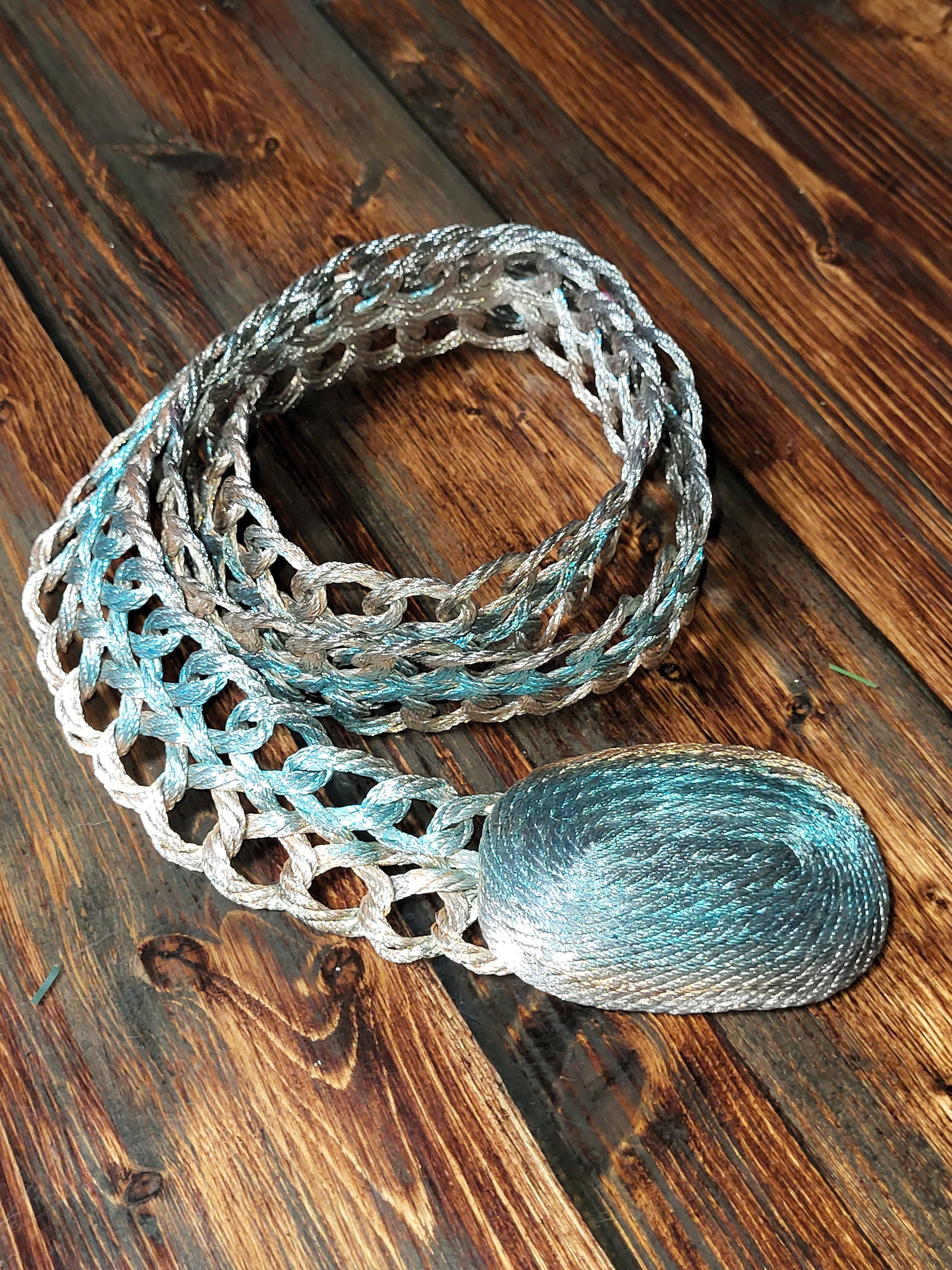 Vintage Braided Wire Belt Made in Greece 36