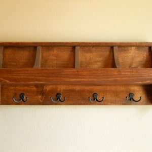 Mail and Key Holder, Mail Organizer, Mudroom Organizer, Entryway Organizer, Coat Rack, Wall Mount Organizer image 2