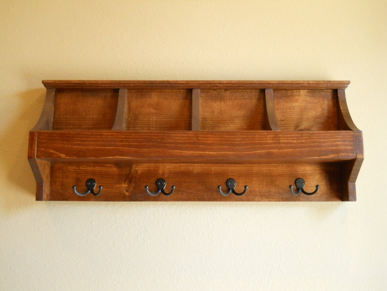 Mail and Key Holder, Mail Organizer, Mudroom Organizer, Entryway Organizer, Coat Rack, Wall Mount Organizer image 2