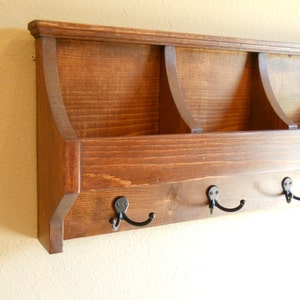 Mail and Key Holder, Mail Organizer, Mudroom Organizer, Entryway Organizer, Coat Rack, Wall Mount Organizer image 4