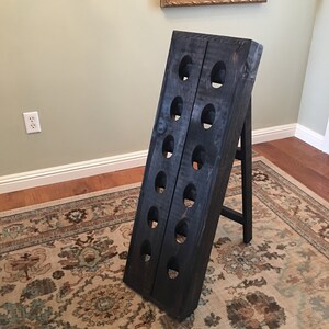 Dark Walnut Wine Rack, French Riddling Rack, Easel Leg Wine Rack ...