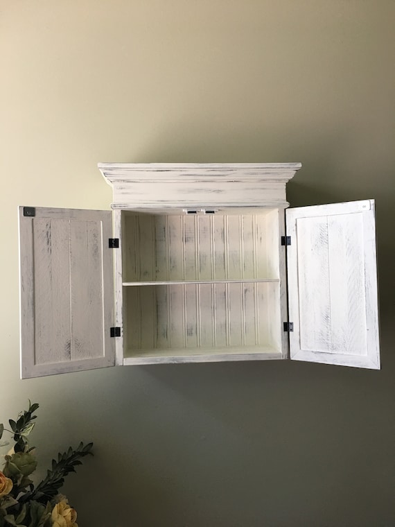 Distressed wall cabinet deals