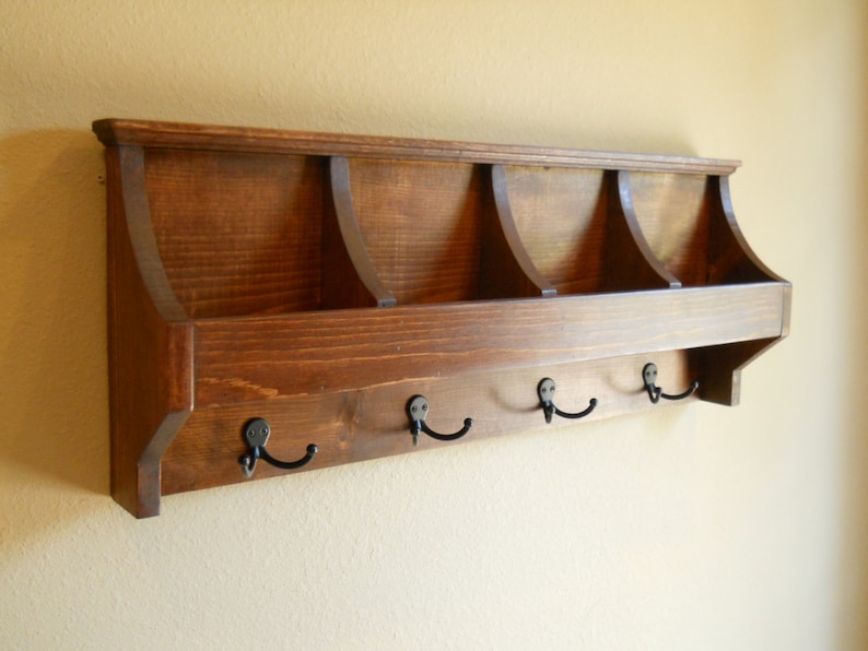 Mail and Key Holder, Mail Organizer, Mudroom Organizer, Entryway Organizer, Coat Rack, Wall Mount Organizer image 1