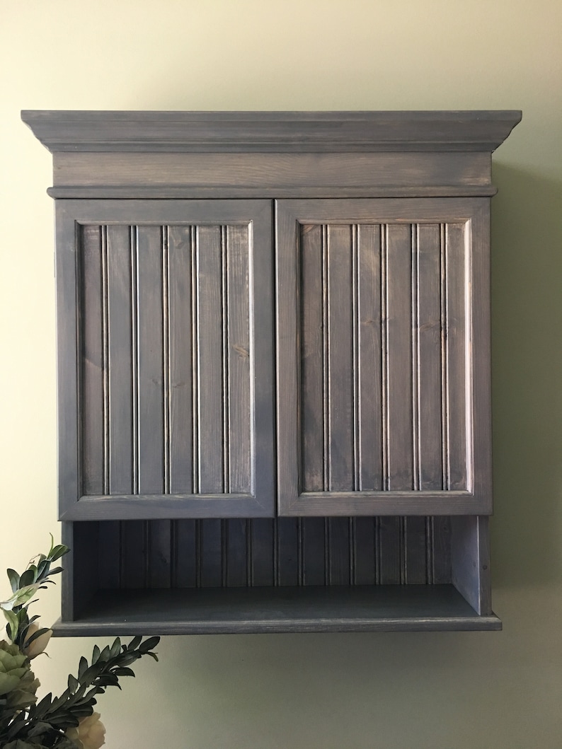 Classic Gray Wall Cabinet Bathroom Cabinet Kitchen Cabinet | Etsy