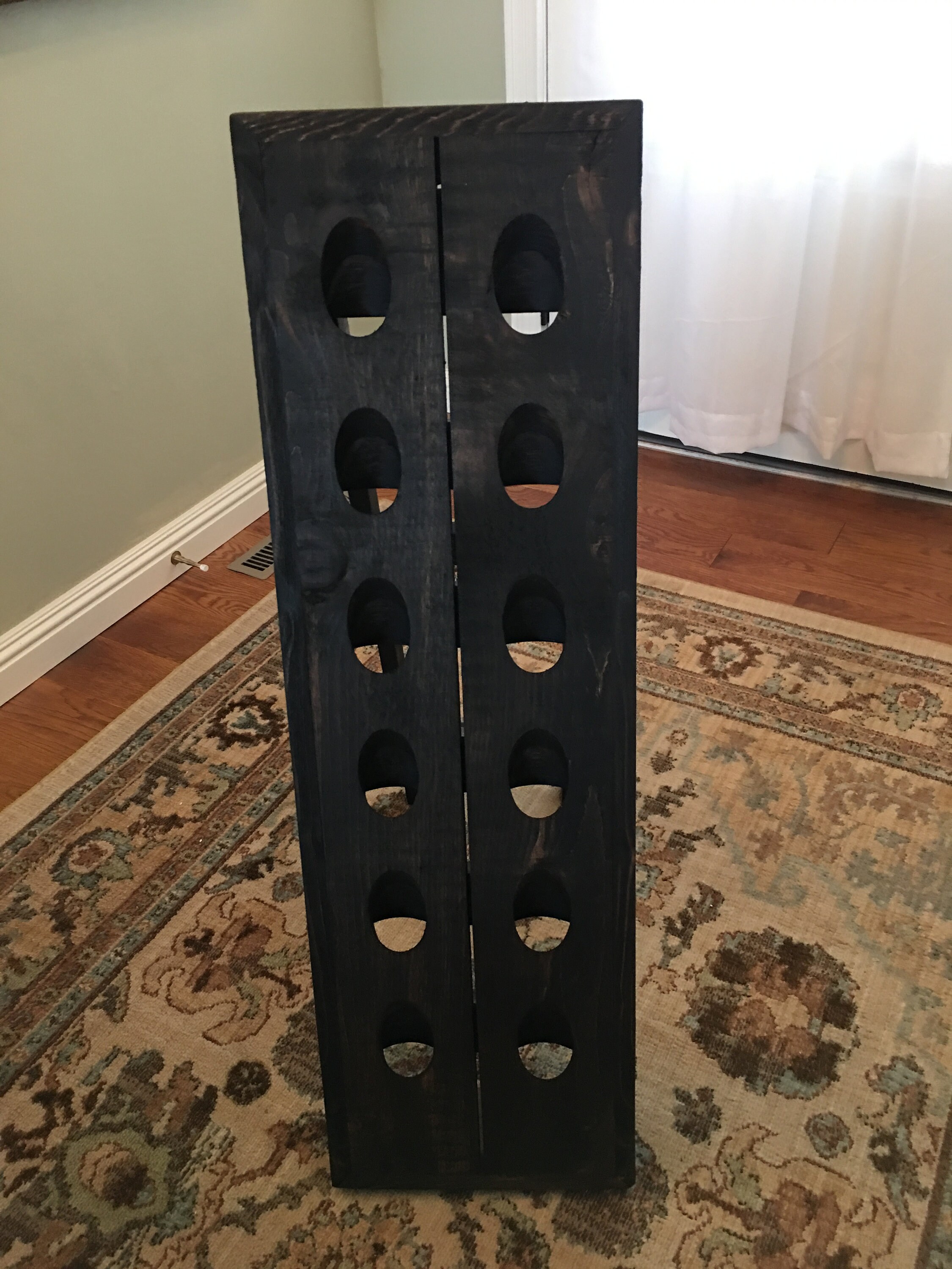Dark Walnut Wine Rack French Riddling Rack Easel Leg Wine | Etsy