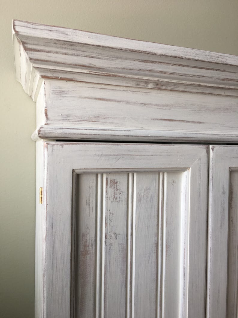 Distressed White Bathroom Kitchen Etsy