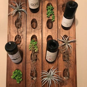 French Riddling Rack, Succulent Planter, Wine Rack, Riddling Rack, 20 Bottle Riddling Rack