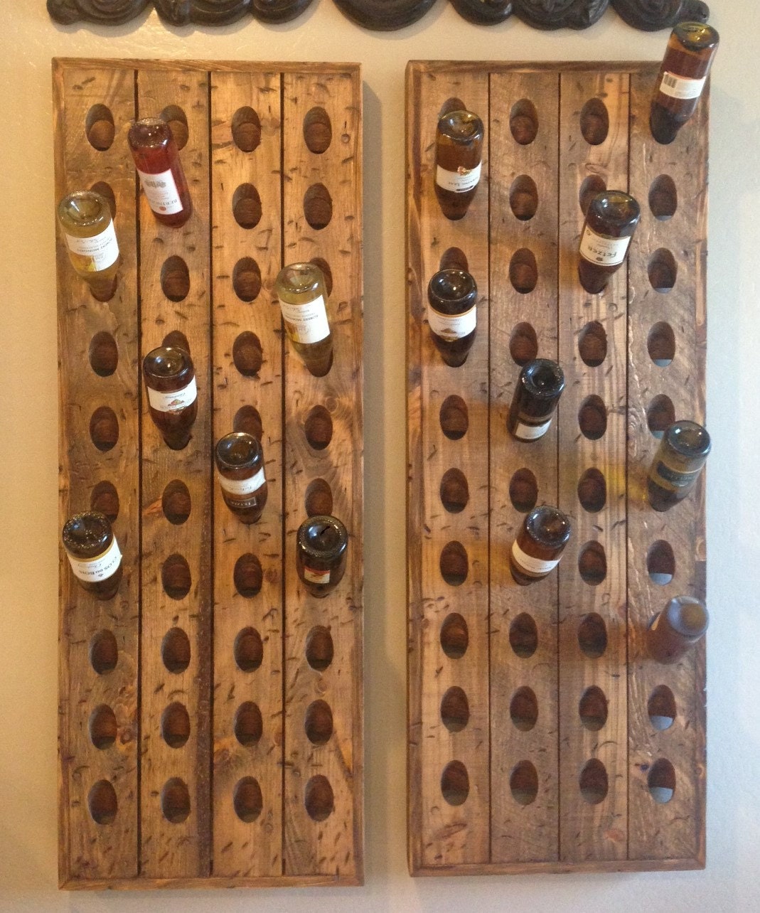 Two Distressed 40 Bottle Riddling Racks Two Distressed Wine - Etsy