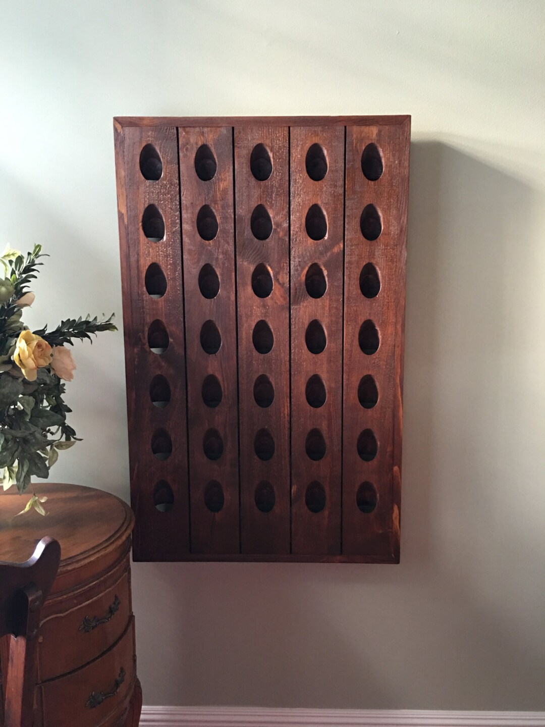 35 Bottle French Riddling Wine Rack: Rustic Champagne Storage - Etsy