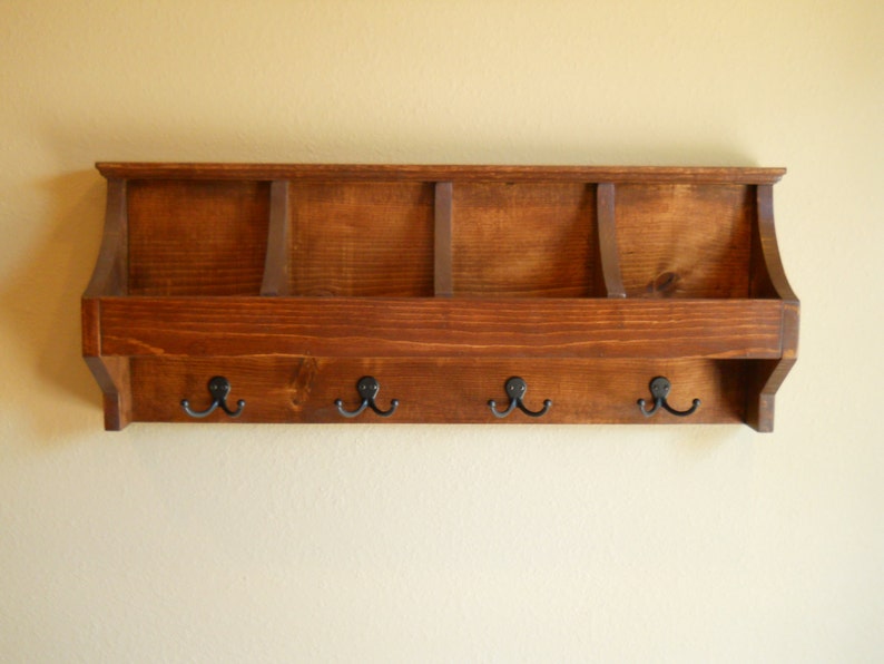 Mail and Key Holder, Mail Organizer, Mudroom Organizer, Entryway Organizer, Coat Rack, Wall Mount Organizer image 3