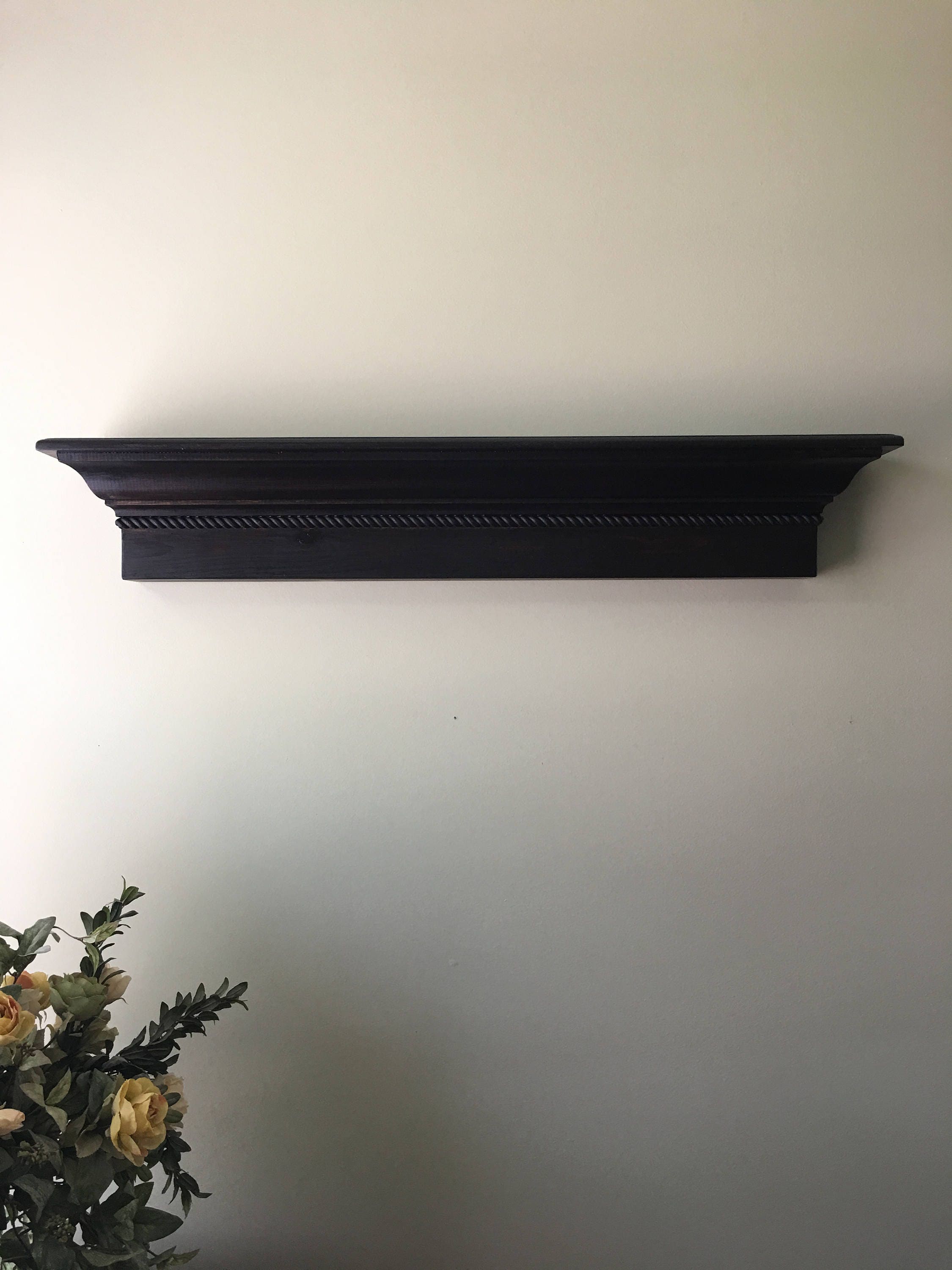 36 Floating Wall Shelf Espresso Wall Shelf Wall Ledge Etsy