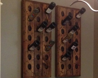 Two Distressed 21 bottle Riddling Racks, Riddling Racks,  Riddling Racks, Wine Racks