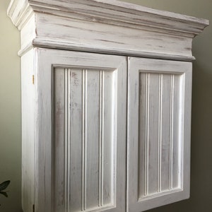 Distressed White Cabinet Bathroom Cabinet Kitchen Cabinet