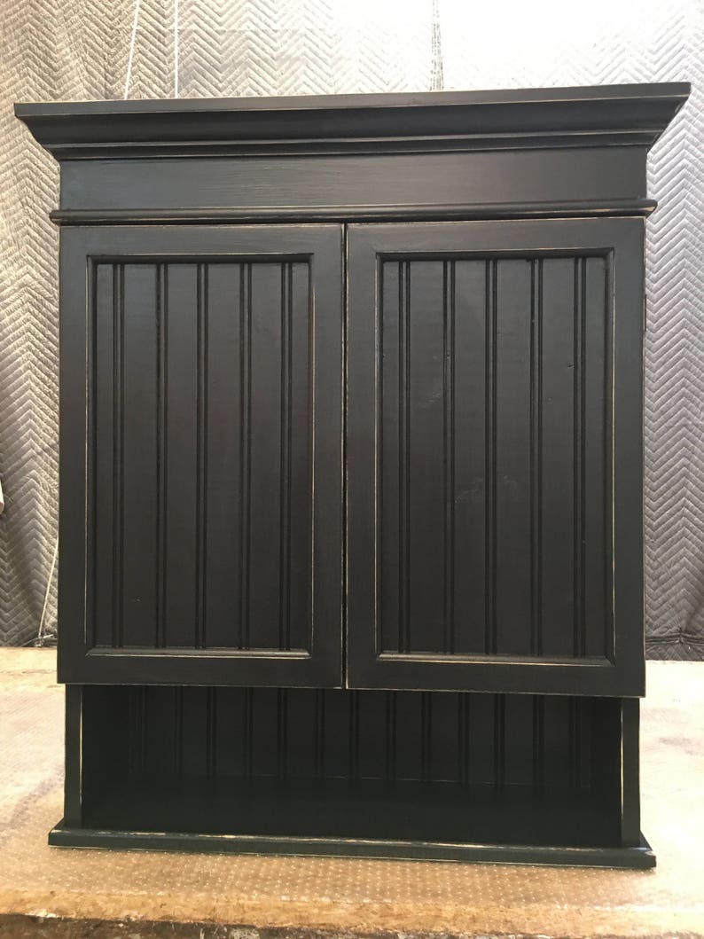 Distressed Black Wall Bathroom Kitchen Etsy