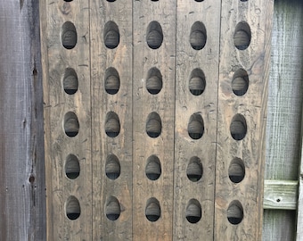 Distressed Riddling Rack, Classic Grey Wine Rack, Distressed Wine Rack, Riddling Rack,