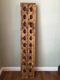 French Champagne Riddling Rack: Rustic Wine Bottle Display