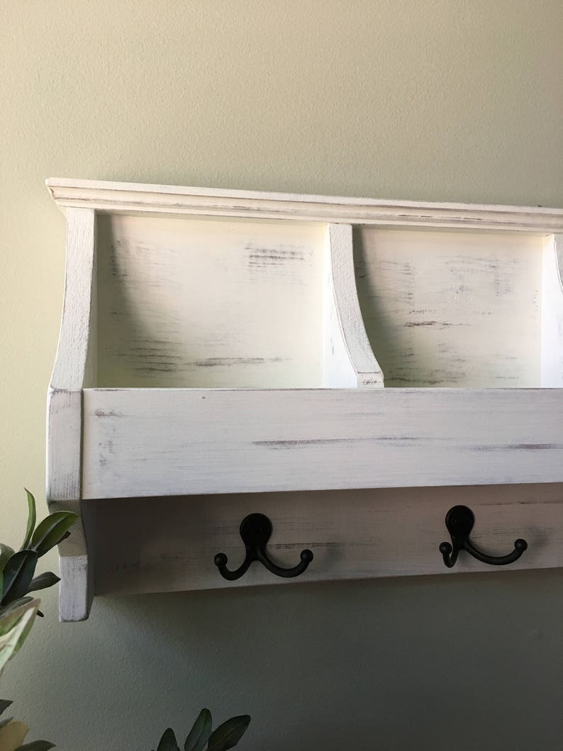 Mail and Key Holder Shabby Chic Mail Organizer Mudroom Etsy