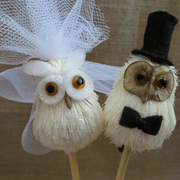 Owl Wedding Cake Topper,  Wedding Cake Topper, Lovebird Cake Topper, Rustic Wedding Cake Topper