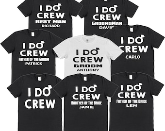 Stag do T-shirt I Do Crew Personalised Custom Print Party