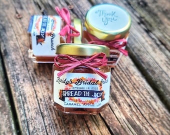 100 (1.5oz) Rustic Jam Favors, Personalized Jam Wedding Favors, Bridal Shower Favors, Fall Wedding Favors, Edible Fall Bridal Shower Favors