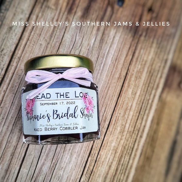 Personalized Wedding Jam Favors (1.5oz Jar, Set of 100)