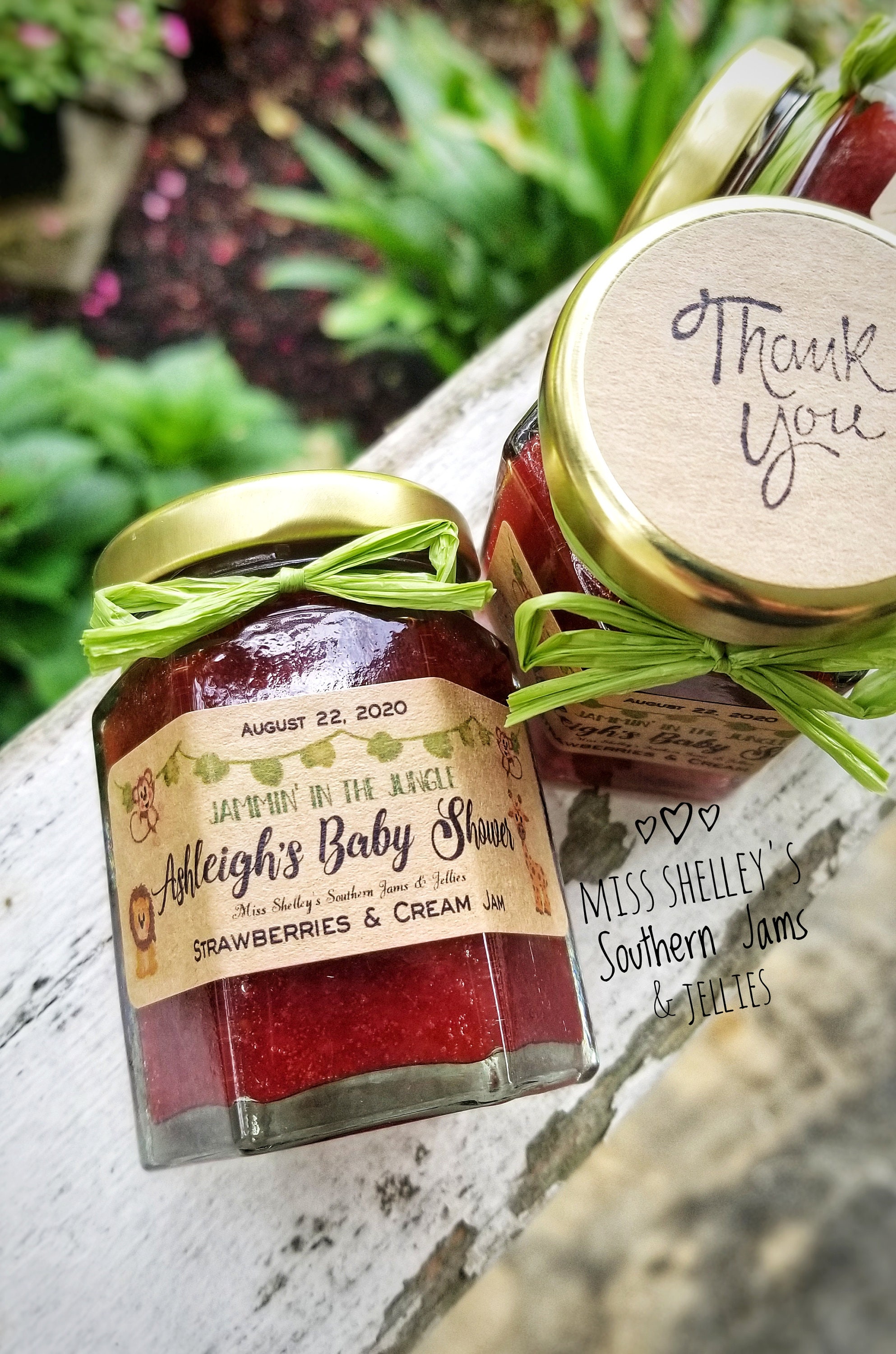 50 2ozMini Jam Jar Baby Shower Favors Sweet as a Peach Baby Etsy