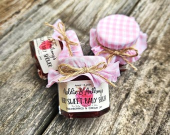 Personalized Jam Favors: Berry Sweet Baby Shower, Birthday (1.5oz or 2oz)