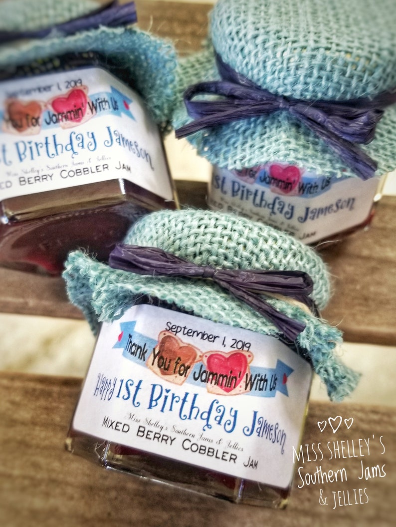 Rustic Baby Shower Mini Jam Jar Favors 36 1.5oz or 2oz Jam Etsy
