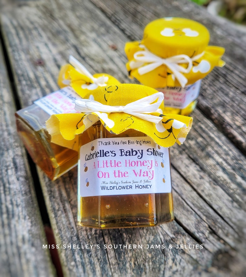 80 1.5oz or 2oz Honey Wedding Favors, Personalized Wedding Favor, Wedding Shower Favors, Rustic Honey Favors, Baby Shower Favors, Mini Jar image 10