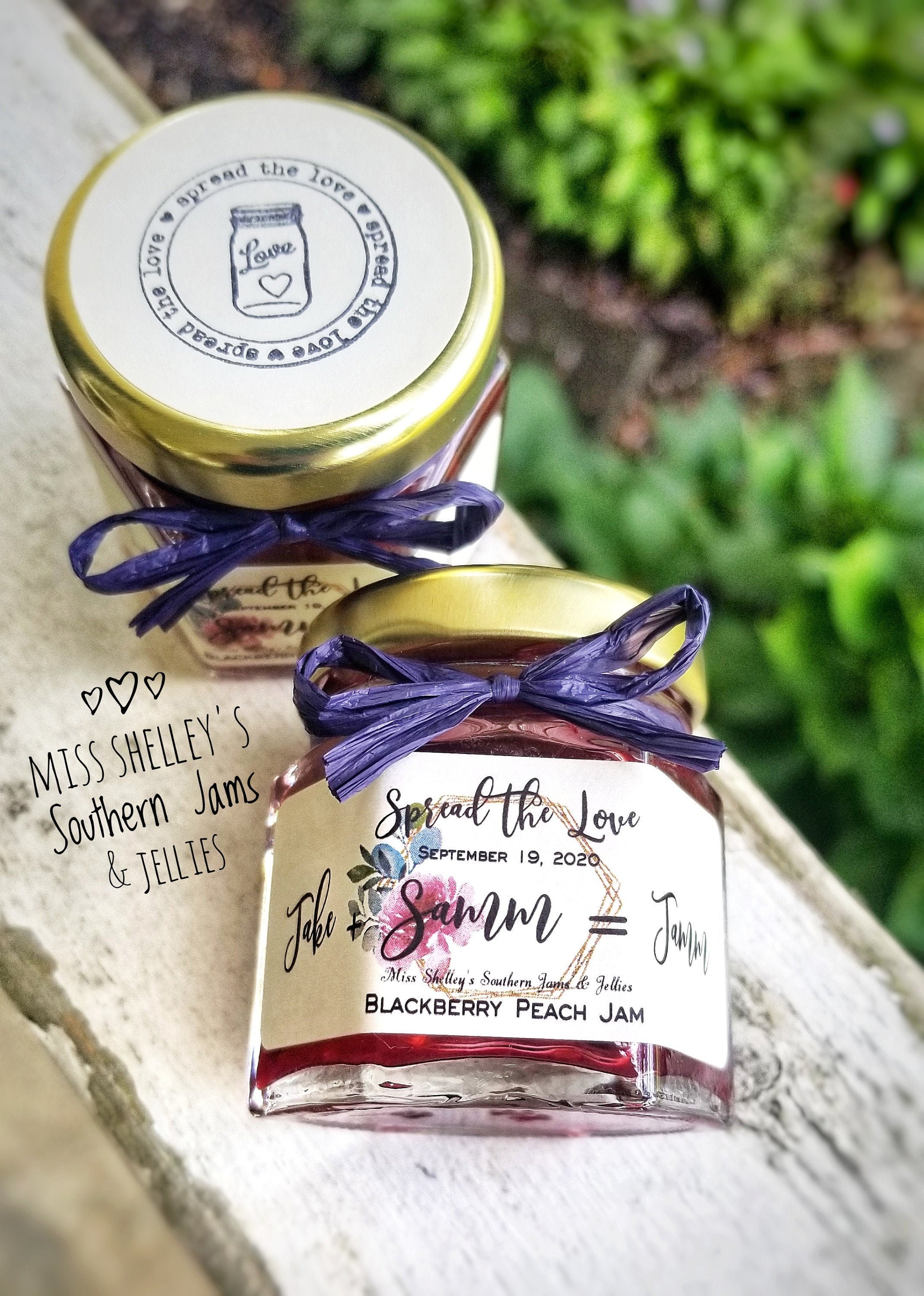 100 1.5oz Rustic Mini Jam Favors Personalized Jam Wedding Etsy